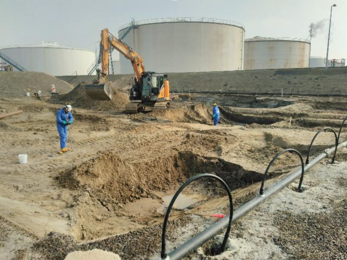 Grootschalige sanering petrochemische site